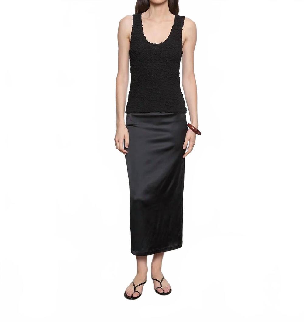 NEW ENZA COSTA dimension scoopneck tank in black